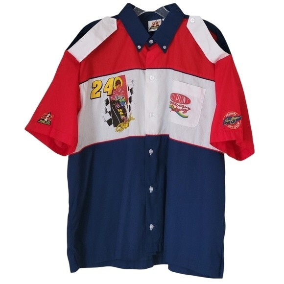 Jeff Gordan Speed Zone Race Gear Shirt Men XL Red Blue VTG EUC - Picture 2 of 10